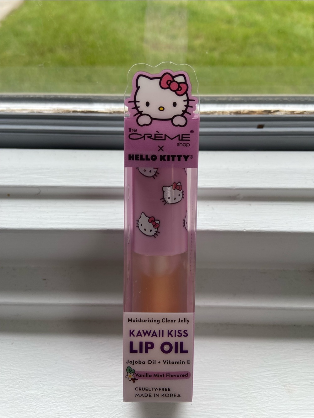 The Crème x Hello Kitty Kawaii Kiss Lip Oil - Pink Vanilla Mint Flavor